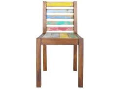 Lot De 4 Chaises De Salle à Manger Cuisine Bois De Récupération Solide Design Vintage CDS021332 -Deco.fr Soldes Boutique chaise 12442905