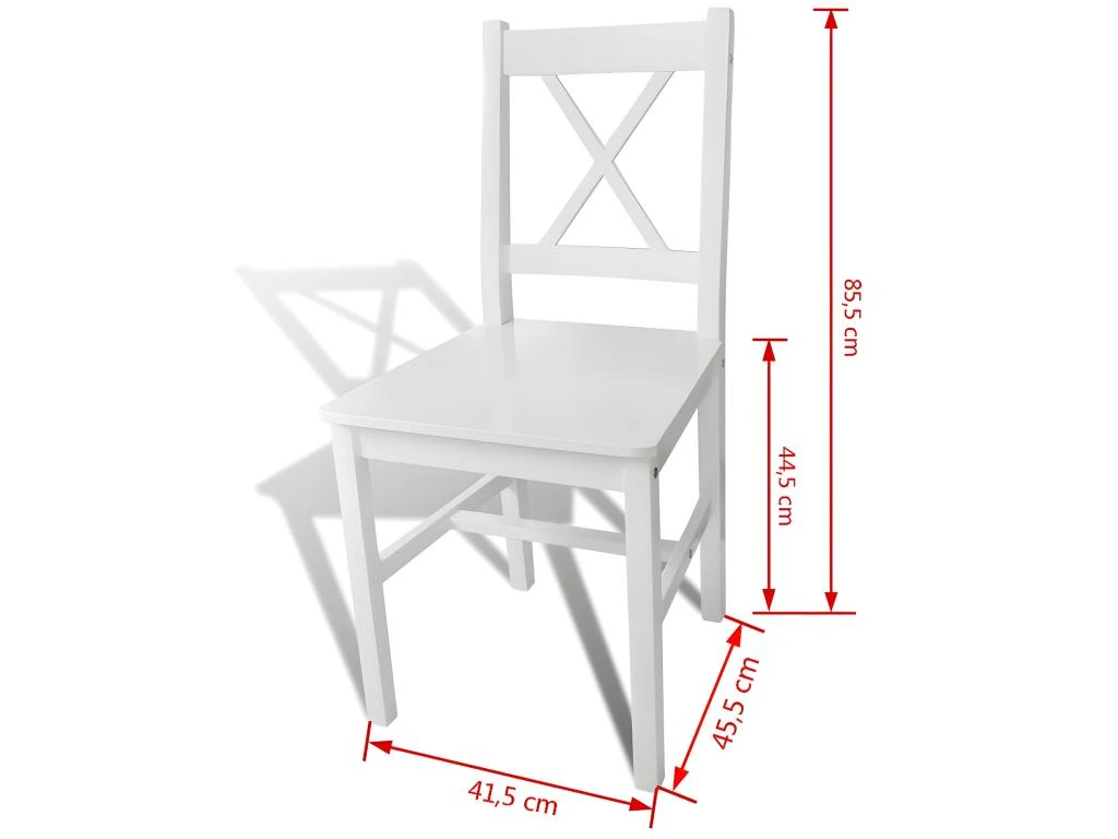 Lot De 6 Chaises De Salle à Manger Cuisine En Bois Blanc Style Classique CDS022157 4 Lot De 6 Chaises De Salle à Manger Cuisine En Bois Blanc Style Classique CDS022157 – Image 4