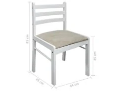 Lot De 4 Chaises De Salle à Manger Cuisine Design Classique Hévéa Solide Et Velours Blanc CDS021237 9 Lot De 4 Chaises De Salle à Manger Cuisine Design Classique Hévéa Solide Et Velours Blanc CDS021237 -Deco.fr Soldes Boutique chaise 12443621