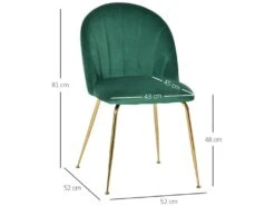 Lot De 2 Chaises Style Art-déco Dossier Strié Arrondi Piètement Métal Doré Incliné Effilé Velours Vert Sapin 7 Lot De 2 Chaises Style Art-déco Dossier Strié Arrondi Piètement Métal Doré Incliné Effilé Velours Vert Sapin -Deco.fr Soldes Boutique chaise 12446435