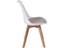 KAYELLES Lot De 2 Chaises Scandinaves Avec Coussin LAO (blanc Gris) -Deco.fr Soldes Boutique chaise 12578437
