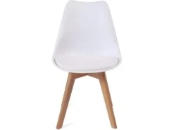 KAYELLES Lot De 2 Chaises Scandinaves Avec Coussin LAO (blanc) 8 KAYELLES Lot De 2 Chaises Scandinaves Avec Coussin LAO (blanc) -Deco.fr Soldes Boutique chaise 12578483