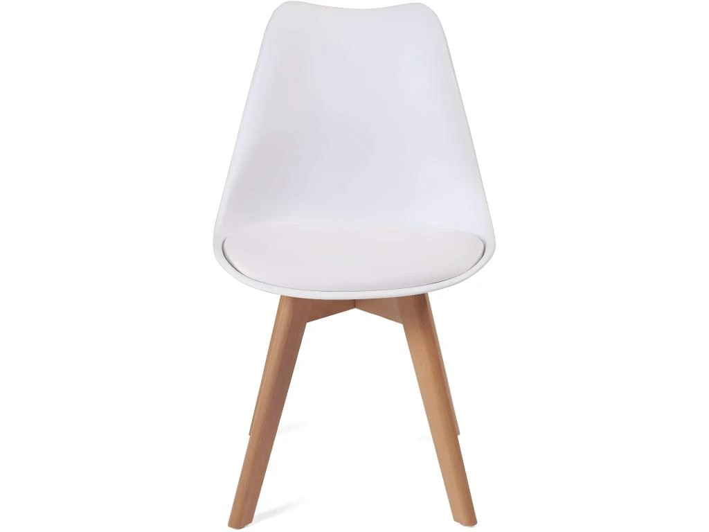 KAYELLES Lot De 2 Chaises Scandinaves Avec Coussin LAO (blanc) 3 KAYELLES Lot De 2 Chaises Scandinaves Avec Coussin LAO (blanc) – Image 3