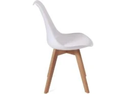 KAYELLES Lot De 2 Chaises Scandinaves Avec Coussin LAO (blanc) 9 KAYELLES Lot De 2 Chaises Scandinaves Avec Coussin LAO (blanc) -Deco.fr Soldes Boutique chaise 12578485