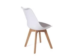 KAYELLES Lot De 4 Chaises Scandinaves Avec Coussin LAO (blanc Gris) -Deco.fr Soldes Boutique chaise 12578497