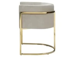 Lot De 6 Chaises Avec Accoudoirs - Velours Et Acier Inoxydable - Beige Et Doré - PERIA De Pascal MORABITO 12 Lot De 6 Chaises Avec Accoudoirs - Velours Et Acier Inoxydable - Beige Et Doré - PERIA De Pascal MORABITO -Deco.fr Soldes Boutique chaise 12586479