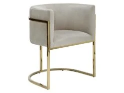 Lot De 6 Chaises Avec Accoudoirs - Velours Et Acier Inoxydable - Beige Et Doré - PERIA De Pascal MORABITO 11 Lot De 6 Chaises Avec Accoudoirs - Velours Et Acier Inoxydable - Beige Et Doré - PERIA De Pascal MORABITO -Deco.fr Soldes Boutique chaise 12586481