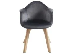 Lot De 2 Chaises Enfant Avec Accoudoirs En Velours Et Hêtre - Anthracite - POUPINETTE 10 Lot De 2 Chaises Enfant Avec Accoudoirs En Velours Et Hêtre - Anthracite - POUPINETTE -Deco.fr Soldes Boutique chaise 12593759