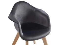 Lot De 2 Chaises Enfant Avec Accoudoirs En Velours Et Hêtre - Anthracite - POUPINETTE 13 Lot De 2 Chaises Enfant Avec Accoudoirs En Velours Et Hêtre - Anthracite - POUPINETTE -Deco.fr Soldes Boutique chaise 12593761