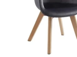 Lot De 2 Chaises Enfant Avec Accoudoirs En Velours Et Hêtre - Anthracite - POUPINETTE 14 Lot De 2 Chaises Enfant Avec Accoudoirs En Velours Et Hêtre - Anthracite - POUPINETTE -Deco.fr Soldes Boutique chaise 12593763