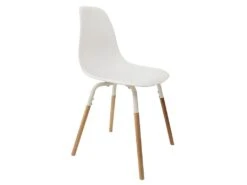 FLUK - Lot De 2 Chaises Polypropylène Blanc Et Bois 7 FLUK - Lot De 2 Chaises Polypropylène Blanc Et Bois -Deco.fr Soldes Boutique chaise 12599435
