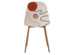 WAP - Lot De 2 Chaises Motifs Colorés Pieds Effet Bois -Deco.fr Soldes Boutique chaise 12600011