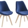 Lot De 2 Chaises En Velours Et Hêtre - Bleu - JODY -Deco.fr Soldes Boutique chaise 12618817