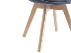 Lot De 2 Chaises En Velours Et Hêtre - Gris - JODY -Deco.fr Soldes Boutique chaise 12618845