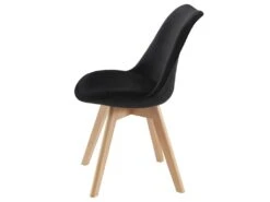 Lot De 6 Chaises En Velours Et Hêtre - Noir - JODY -Deco.fr Soldes Boutique chaise 12619071