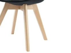 Lot De 6 Chaises En Velours Et Hêtre - Noir - JODY -Deco.fr Soldes Boutique chaise 12619081