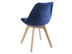 Lot De 6 Chaises En Velours Et Hêtre - Bleu - JODY 14 Lot De 6 Chaises En Velours Et Hêtre - Bleu - JODY -Deco.fr Soldes Boutique chaise 12619115