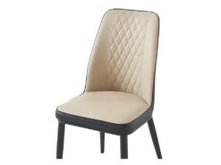 Lot De 6 Chaises En Simili Et Métal - Beige Et Anthracite - MILDURA -Deco.fr Soldes Boutique chaise 1295999