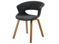 Chaise Viking En Tissu Gris Foncé