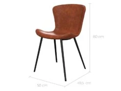 Chaise Gildas Marron (lot De 2) 7 Chaise Gildas Marron (lot De 2) -Deco.fr Soldes Boutique chaise 13002001