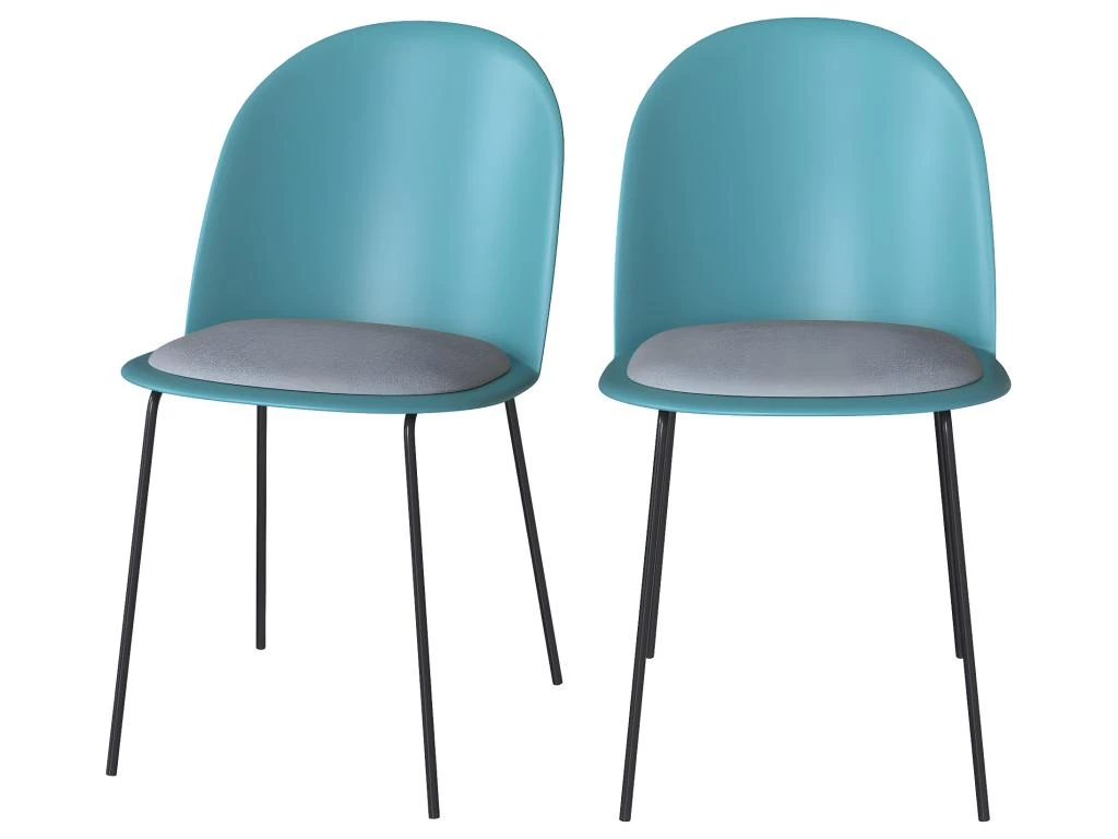 Chaise Lulu Bleue (lot De 2) 1 Chaise Lulu Bleue (lot De 2)