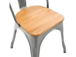 Chaise Indus Yoanna Chrome Et Bois Clair (lot De 2) -Deco.fr Soldes Boutique chaise 13002881