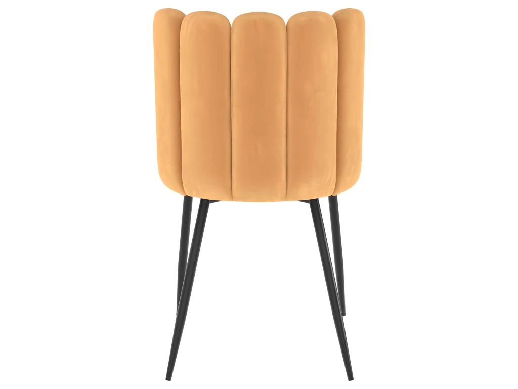 Chaise Rosy En Velours Jaune (lot De 2) 6 Chaise Rosy En Velours Jaune (lot De 2) – Image 6