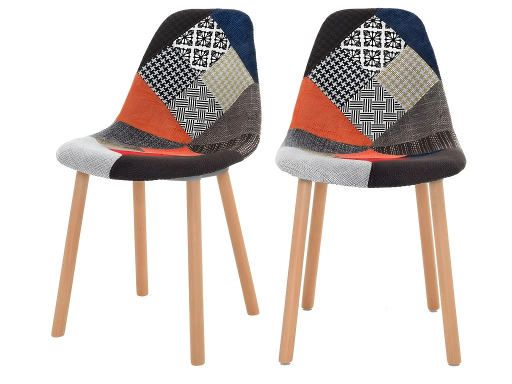Chaise Arctik Patchwork (lot De 2) 1 Chaise Arctik Patchwork (lot De 2)