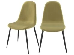 Chaise Malrik En Velours Vert (lot De 2)