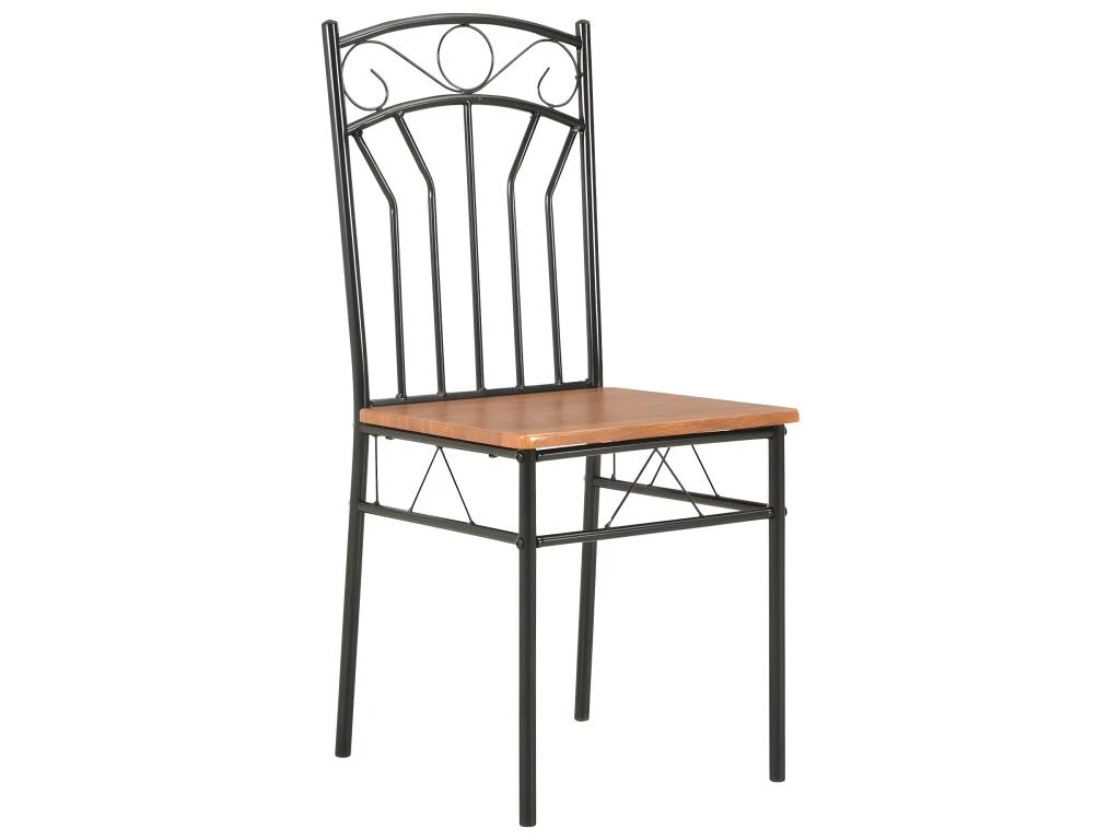 Lot De 2 Chaises De Salle à Manger Cuisine Design Classique Marron MDF CDS020701 2 Lot De 2 Chaises De Salle à Manger Cuisine Design Classique Marron MDF CDS020701 – Image 2