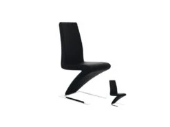 Duo De Chaises Simili Cuir Noir - ZAIA