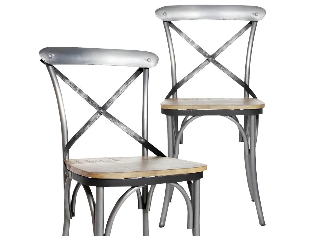 Chaise En Bois De Manguier Wood (lot De 2) 2 Chaise En Bois De Manguier Wood (lot De 2) – Image 2