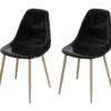 Lot De 2 Chaises Cristal Transparent Noir - L 47 X P 54 X H 84 Cm - CLODY -Deco.fr Soldes Boutique chaise 13272687