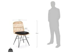 Uyuni - Lot De 2 Chaises Design En Rotin - Couleur - Naturel -Deco.fr Soldes Boutique chaise 13295113