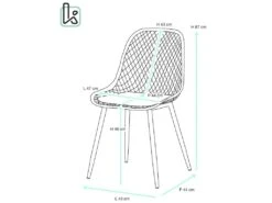 Lot De 2 Chaises De Cuisine Design Ajouré SELI (rouge) 9 Lot De 2 Chaises De Cuisine Design Ajouré SELI (rouge) -Deco.fr Soldes Boutique chaise 13581253