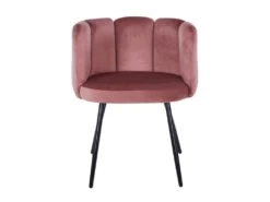 Lot De 2 Chaises Amela Velours Rose -Deco.fr Soldes Boutique chaise 13698235