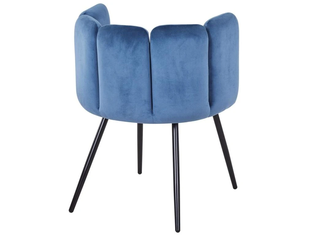 Lot De 2 Chaises Amela Velours Bleu 5 Lot De 2 Chaises Amela Velours Bleu – Image 5
