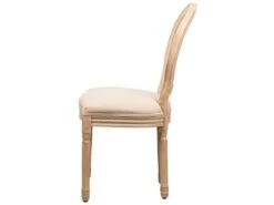 Lot De 2 Chaises En Bois Avec Assise En Tissu Beige 8 Lot De 2 Chaises En Bois Avec Assise En Tissu Beige -Deco.fr Soldes Boutique chaise 13878959