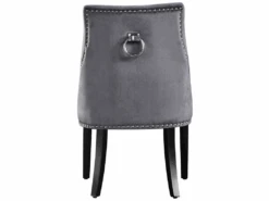 Ensemble De 4 Chaises De Salle à Manger Windsor - Rembourrage En Velours Moelleux Et Pieds En Bois Massif Robustes - Parfait Pour Votre Salle à Manger Et Salon - Gris Foncé -Deco.fr Soldes Boutique chaise 13971283