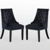 Ensemble De 2 Chaises De Salle à Manger Windsor - Rembourrage En Velours Moelleux Et Pieds En Bois Massif Robustes - Parfait Pour Votre Salle à Manger Et Salon - Noir 16 Ensemble De 2 Chaises De Salle à Manger Windsor - Rembourrage En Velours Moelleux Et Pieds En Bois Massif Robustes - Parfait Pour Votre Salle à Manger Et Salon - Noir -Deco.fr Soldes Boutique chaise 13971533