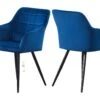 Lot De 2 Chaises De Salle à Manger Camden - Tapissées De Velours Avec Pieds En Métal - Bleu 15 Lot De 2 Chaises De Salle à Manger Camden - Tapissées De Velours Avec Pieds En Métal - Bleu -Deco.fr Soldes Boutique chaise 14147987