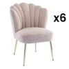 Lot De 6 Chaises En Velours Et Acier Doré - Beige - RUTY De Pascal MORABITO 18 Lot De 6 Chaises En Velours Et Acier Doré - Beige - RUTY De Pascal MORABITO -Deco.fr Soldes Boutique chaise 14223789