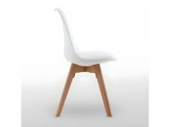 Ensemble De 4 Chaises De Salle à Manger Lorenzo Avec Siège élégant En Similicuir Et Pieds En Bois Massif - Parfait Pour La Salle à Manger, Le Salon - Blanc 10 Ensemble De 4 Chaises De Salle à Manger Lorenzo Avec Siège élégant En Similicuir Et Pieds En Bois Massif - Parfait Pour La Salle à Manger, Le Salon - Blanc -Deco.fr Soldes Boutique chaise 14229013