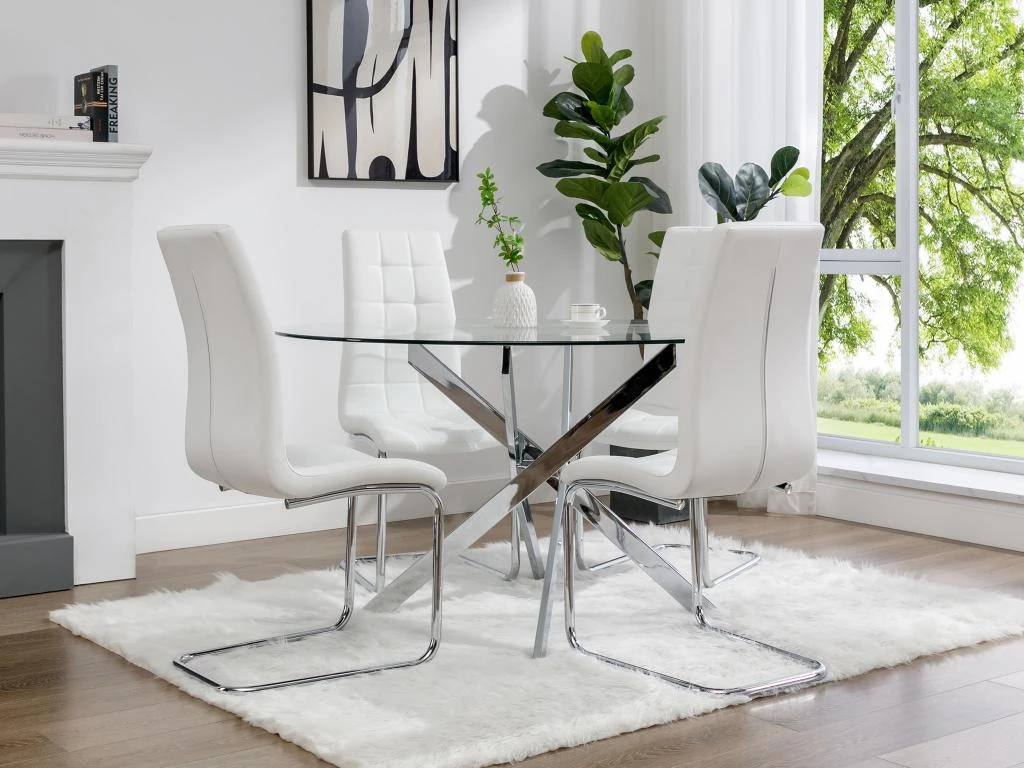 Lot De 6 Chaises NADYA - Simili - Blanc 10 Lot De 6 Chaises NADYA - Simili - Blanc – Image 10