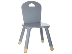 Chaise Pour Enfant En Bois Gris H 50 Cm