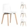 Quatuor De Chaises Blanc - LUCIE 10 Quatuor De Chaises Blanc - LUCIE -Deco.fr Soldes Boutique chaise 14341153