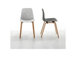 Quatuor De Chaises Blanc - LUCIE 7 Quatuor De Chaises Blanc - LUCIE -Deco.fr Soldes Boutique chaise 14341159