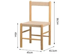 Lot De 2 Chaises En Bois Massif Et Corde Naturelle -Deco.fr Soldes Boutique chaise 14426609