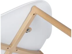 URBAN MEUBLE Lot De 4 Chaise Salle à Manger Scandinave Blanc Résine Pieds Couleur Bois -Deco.fr Soldes Boutique chaise 14505657