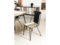 AMBROISE - Lot De 2 Chaises Pied Métal